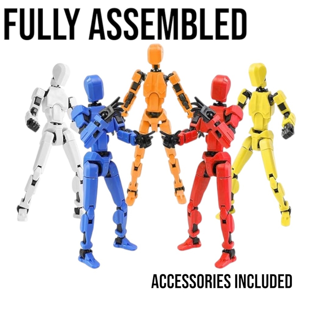 Dummy 13, Action Figure Articulated Toy Robot, 3D Printed Jointed Movable